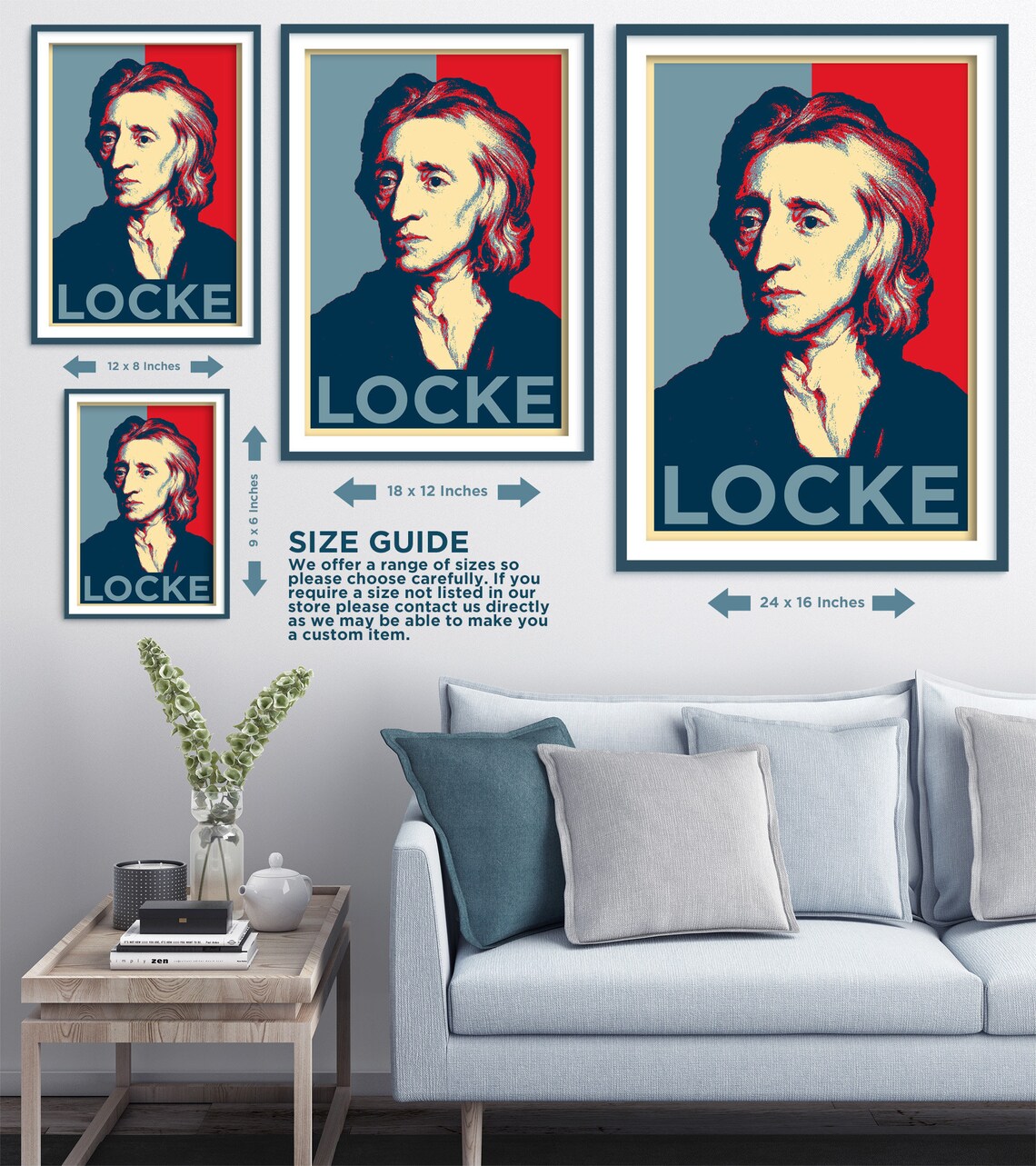 John Locke Portrait Art Print, Enlightenment Philosopher - Image 2