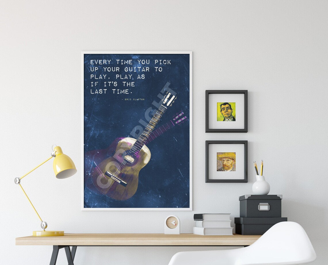 Guitar Motivational Poster, Inspirational Music Art Print - Image 2
