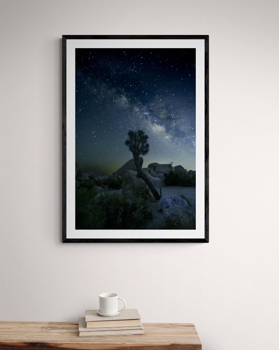 Joshua Tree Milky Way, Desert Night Sky Art Print
