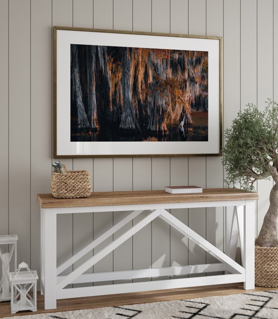 Caddo Lake, Cypress Trees With Egret Art Print