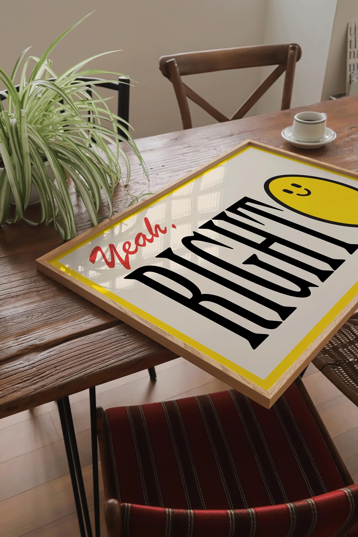 Yeah Righto Aussie Slang Typography, Quirky Decor - Image 2