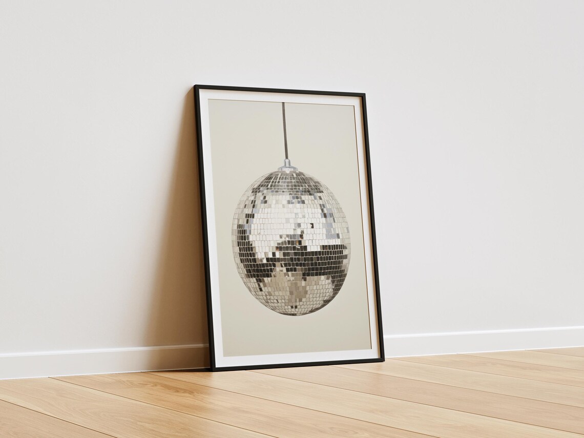 Retro Disco Ball, Vintage Wall Art Print - Image 2