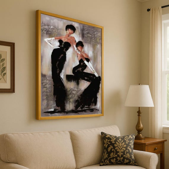 Elegant Fashion Ladies Canvas Print Abstract Wall Art Modern Decoration Stylish Ready To Hang Decor