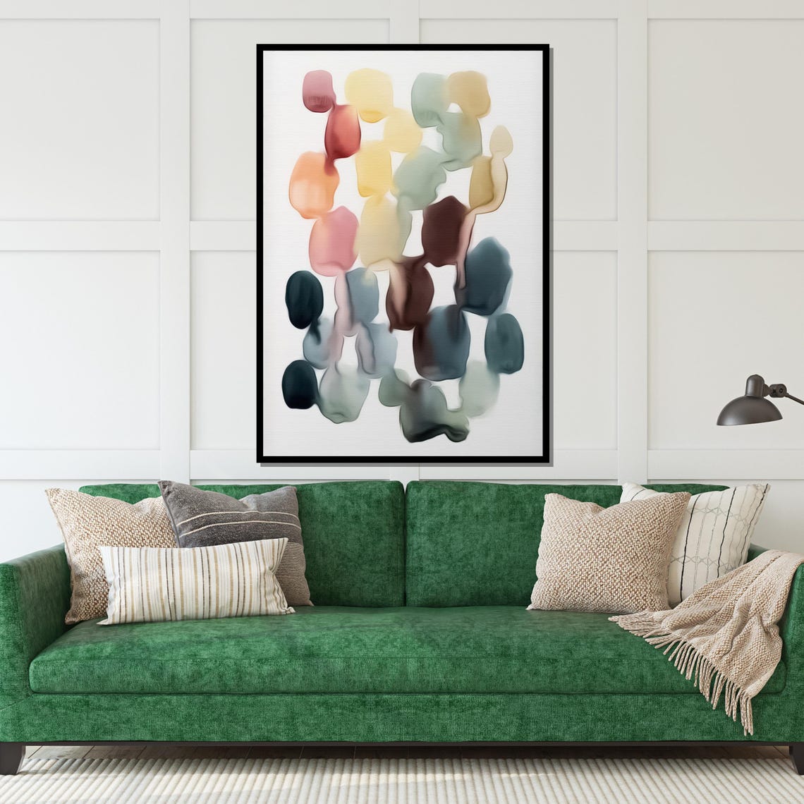 Soft Pastel Watercolor Blobs Abstract Gentle Color Wash Print - Image 5