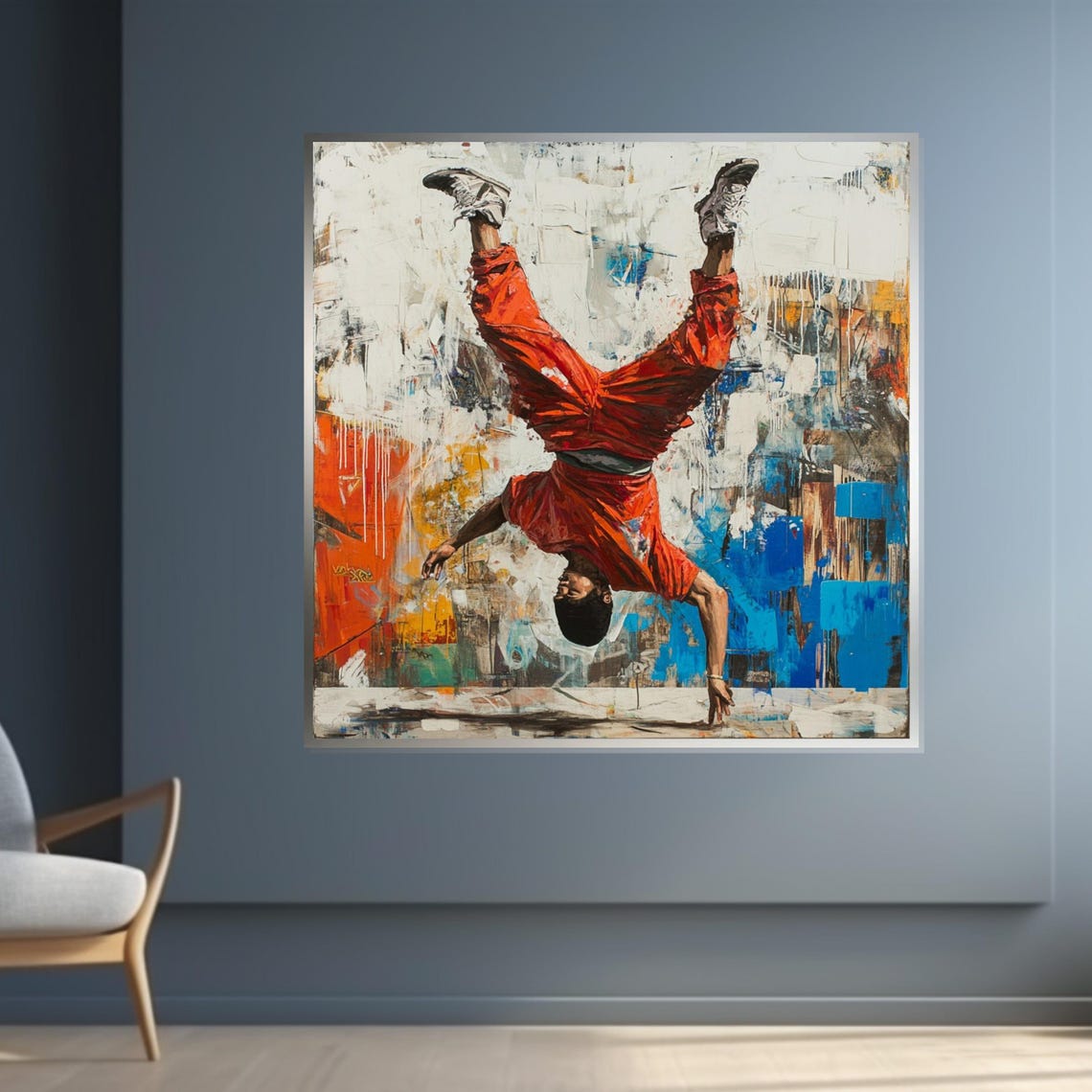 Breakdancer Headstand Graffiti Style Urban Street Dance Poster - Image 4