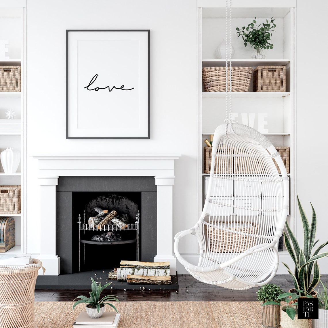 Love Print Love One Line Art Poster Love Wall Art Love Sign Quotes About Love St Valentine Gift Living Room Decor Love Word Poster - Image 3