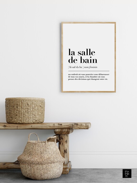 La Salle De Bain French Bathroom Dictionary Definition Poster