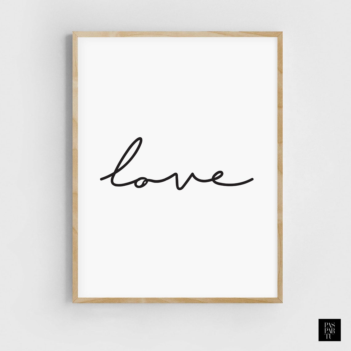 Love Print Love One Line Art Poster Love Wall Art Love Sign Quotes About Love St Valentine Gift Living Room Decor Love Word Poster - Image 2