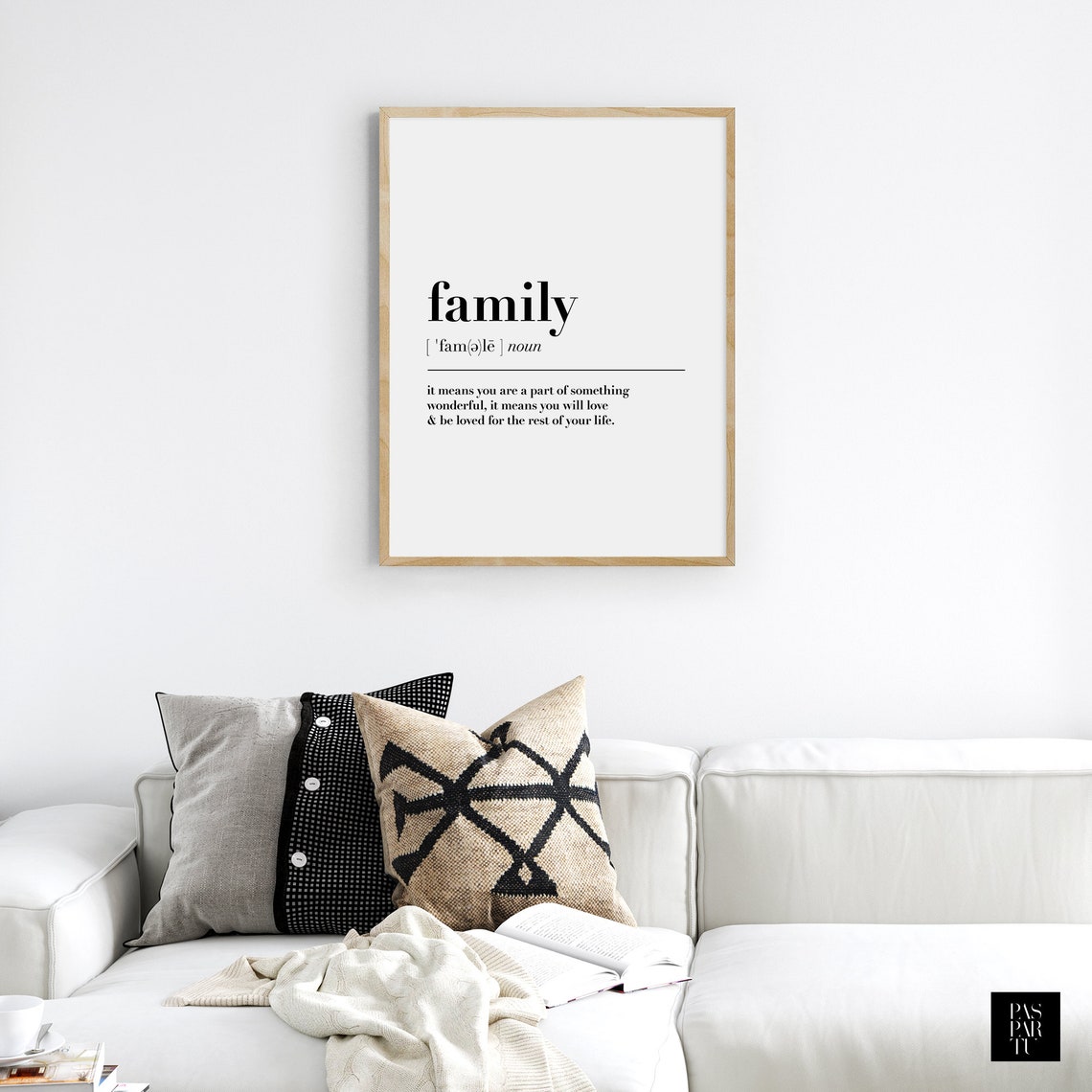 Family Definition Wall Art Print Family Art Dictionary Art Print Family Wall Decor Family Fun Sign Gift For Mom Gift For Parents - Image 3
