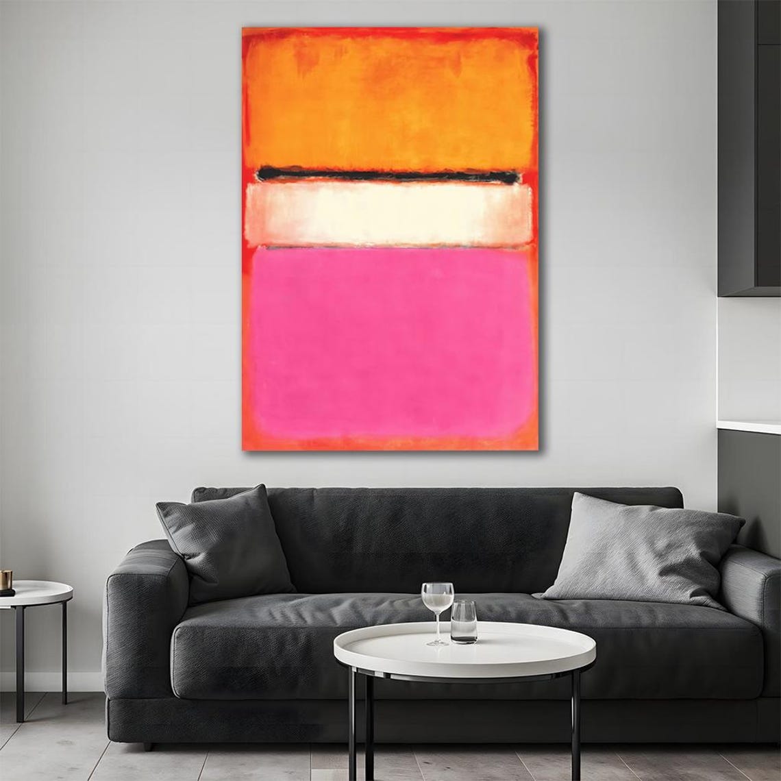 Mark Rothko Pink Orange White Color Field Abstract Art Poster - Image 4