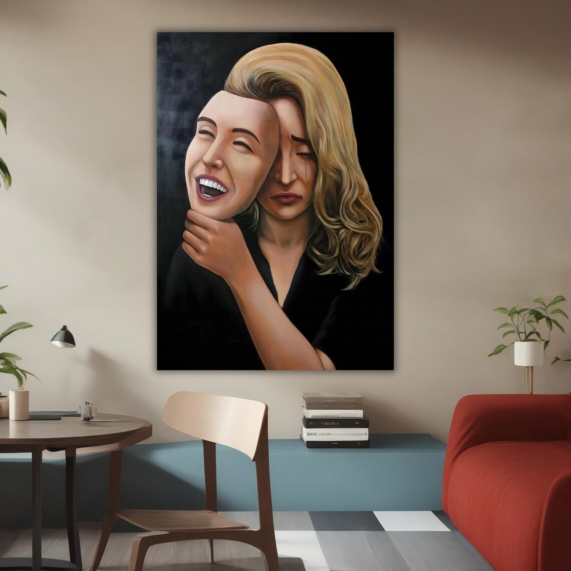 Surreal Painting Surreal Wall Art Ready To Hang Home Decor Framed Artwork Gift Living Room Decor - Image 4