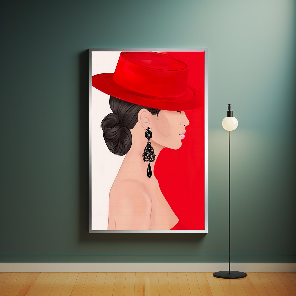 Woman Fashion Art Home Office Decor Ready To Hang Framed Woman Print Trendy Wall Art Fashionable Gift - Image 4