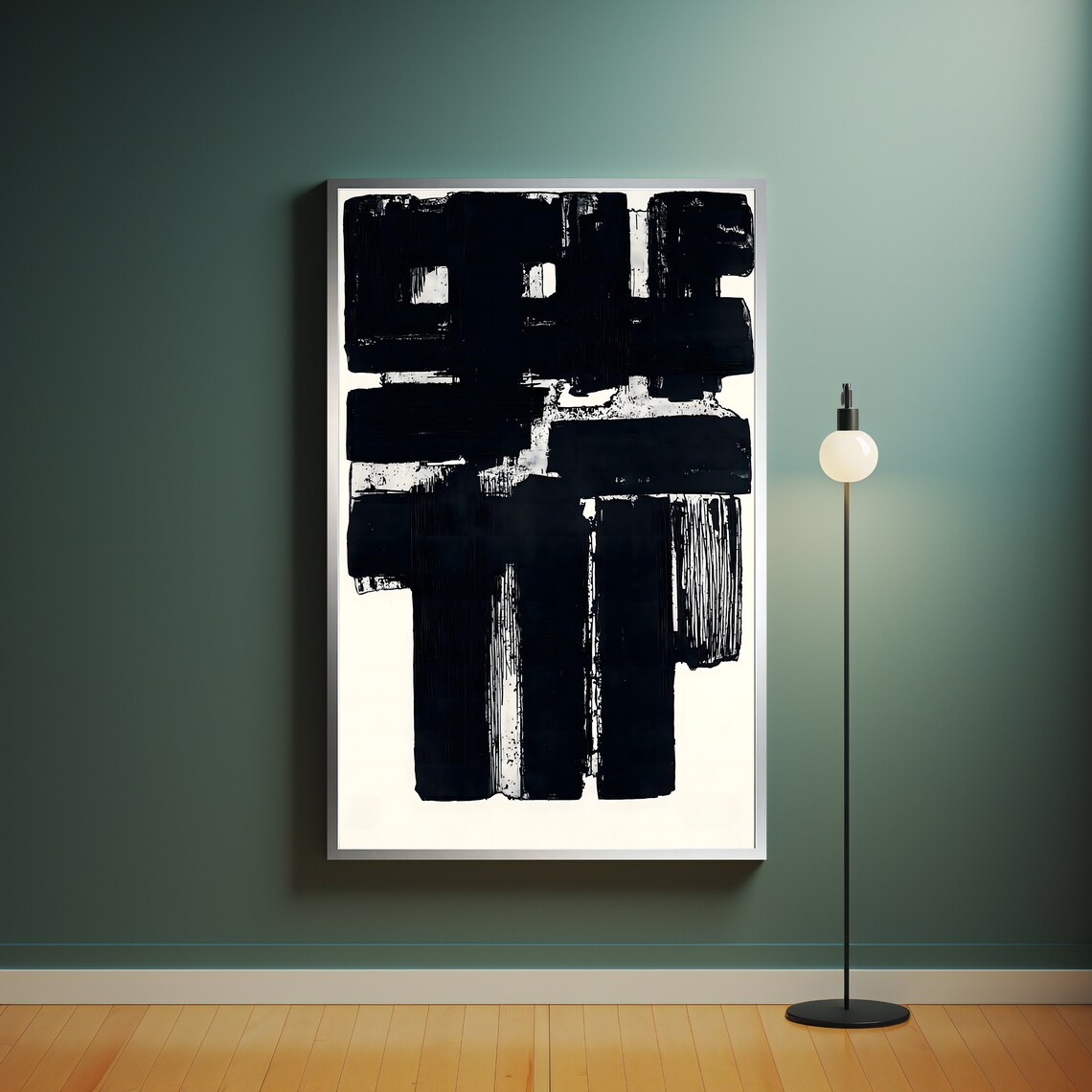 Pierre Soulages Wall Art Abstract Print Modern Home Decor Ready To Hang Framed Artwork Unique Gift - Image 4