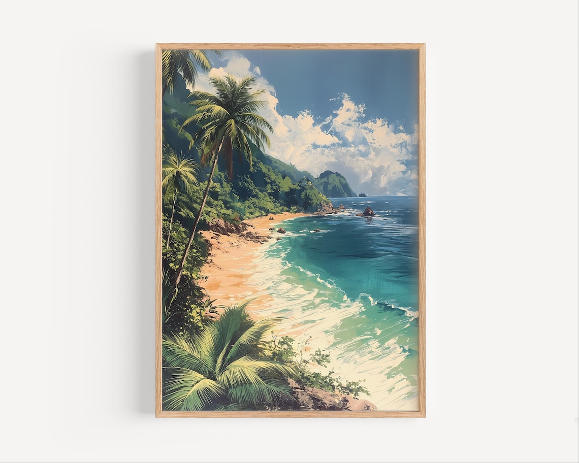 Manuel Antonio National Park Oil Painting Poster