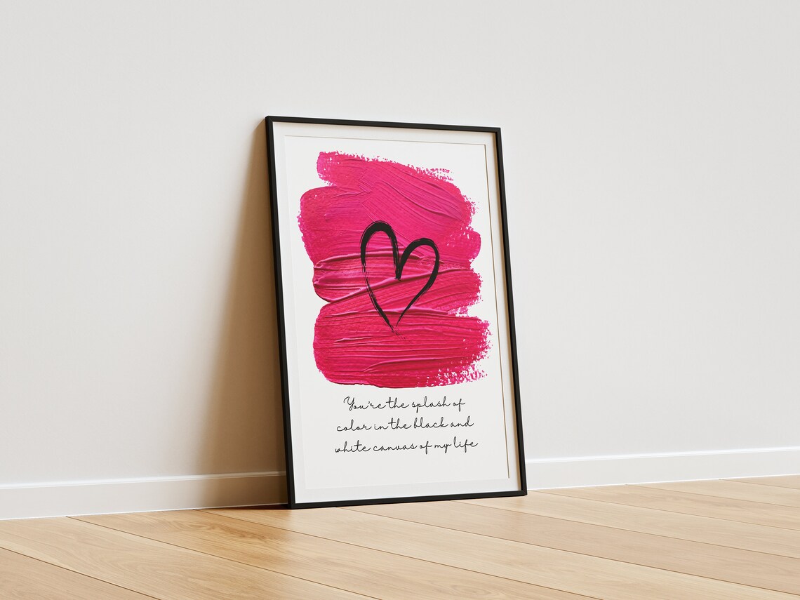 Heart Print, Romantic Love Poster Art Print - Image 3