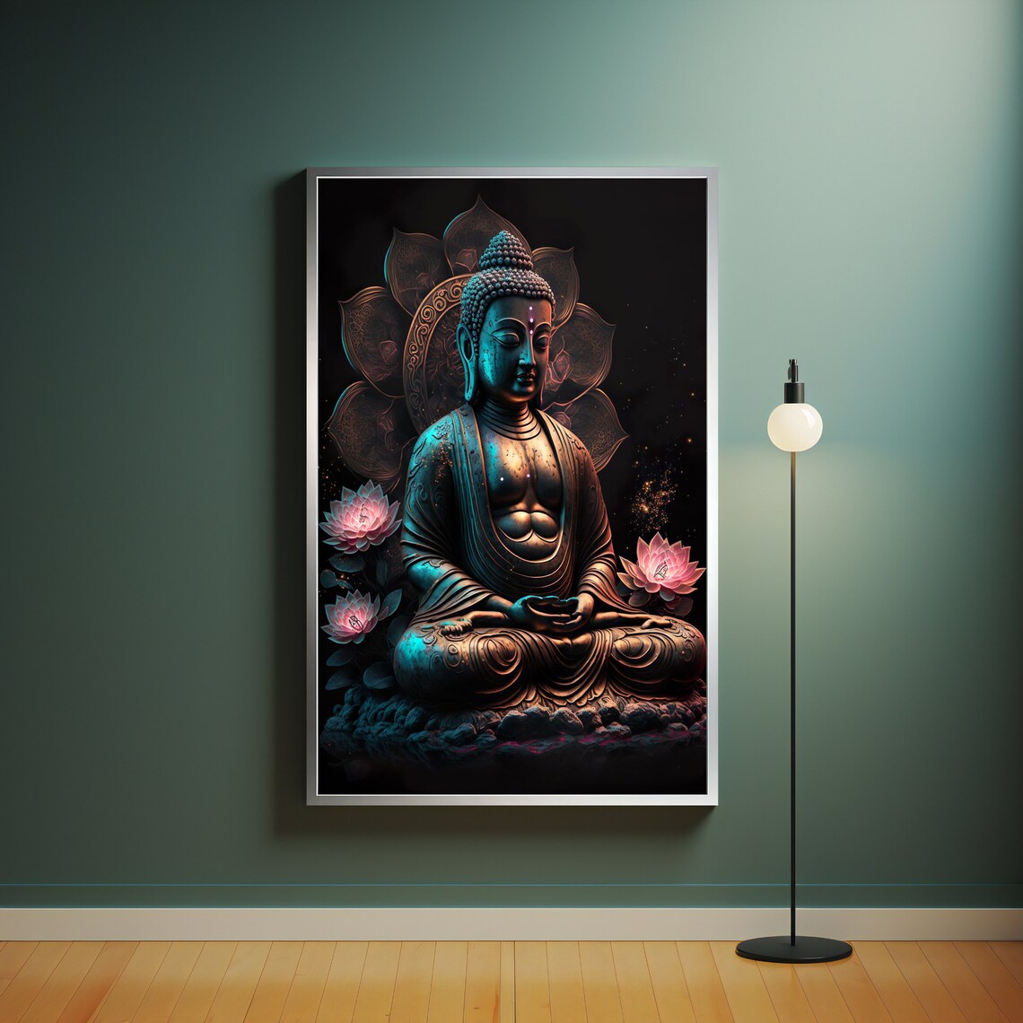 Buddha Statue Art Print, Zen Religious Decor - Image 4