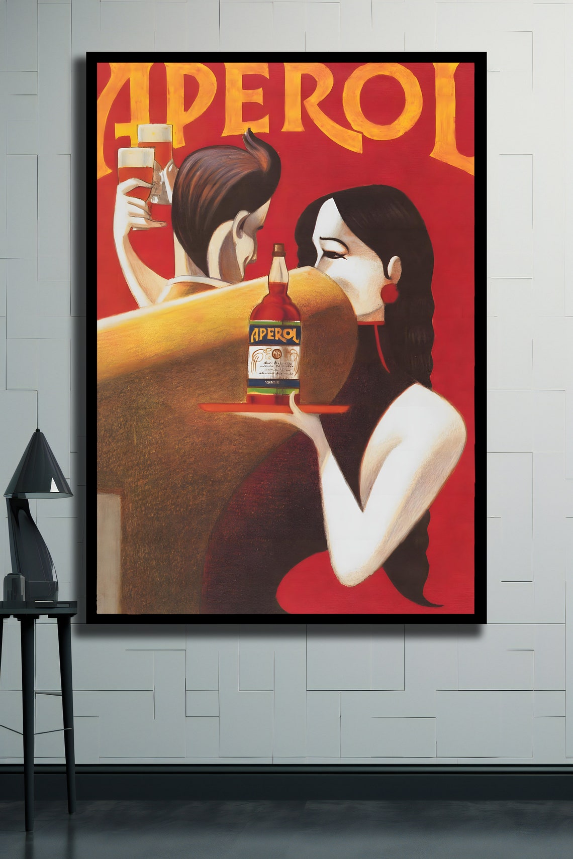 Aperol Classic Vintage Italian Dancing Couple Bar Advertisement Poster - Image 2