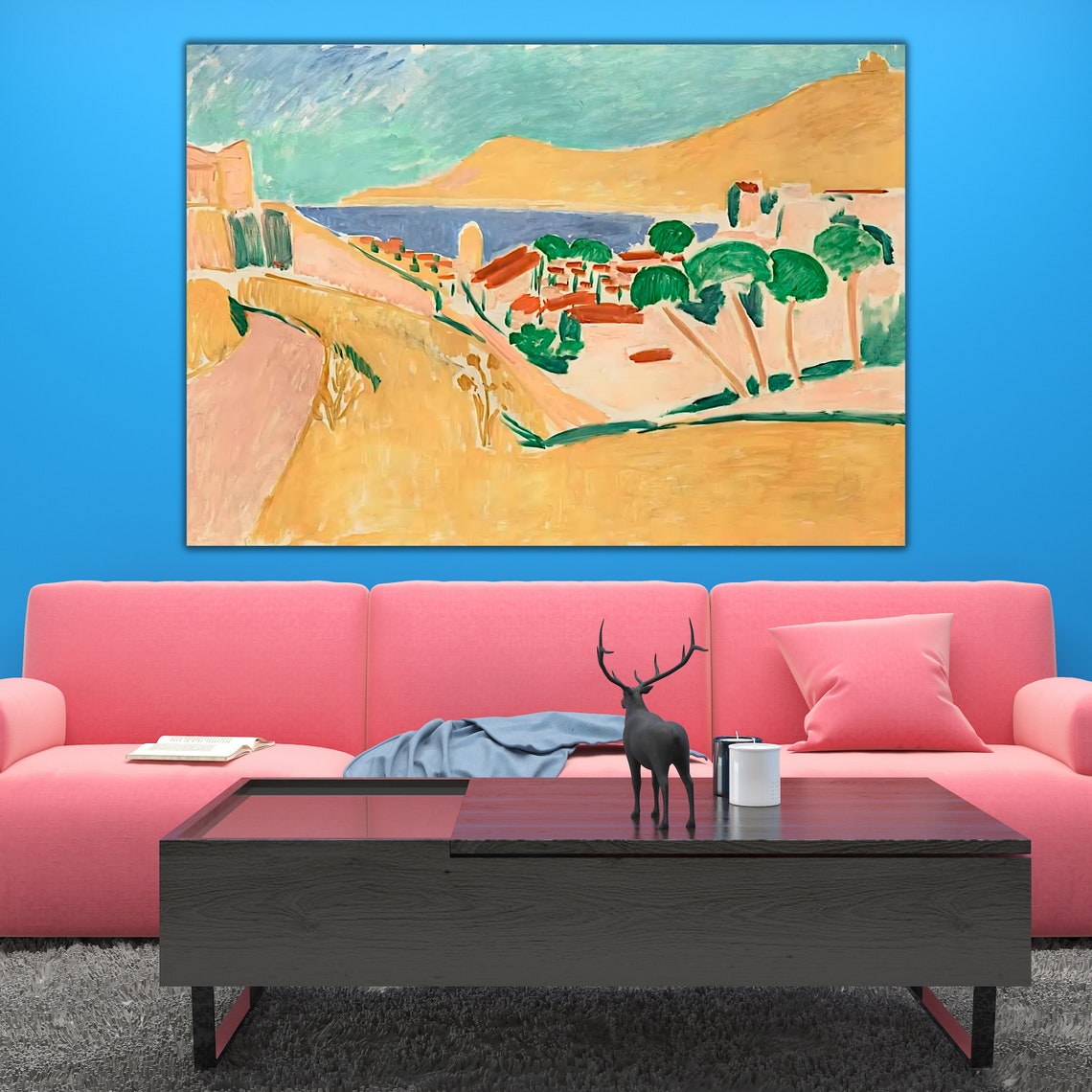 Collioure Landscape Print Matisse Fine Art Mid Century Modern Decor Framed Wall Art Ready To Hang Gift Idea - Image 2