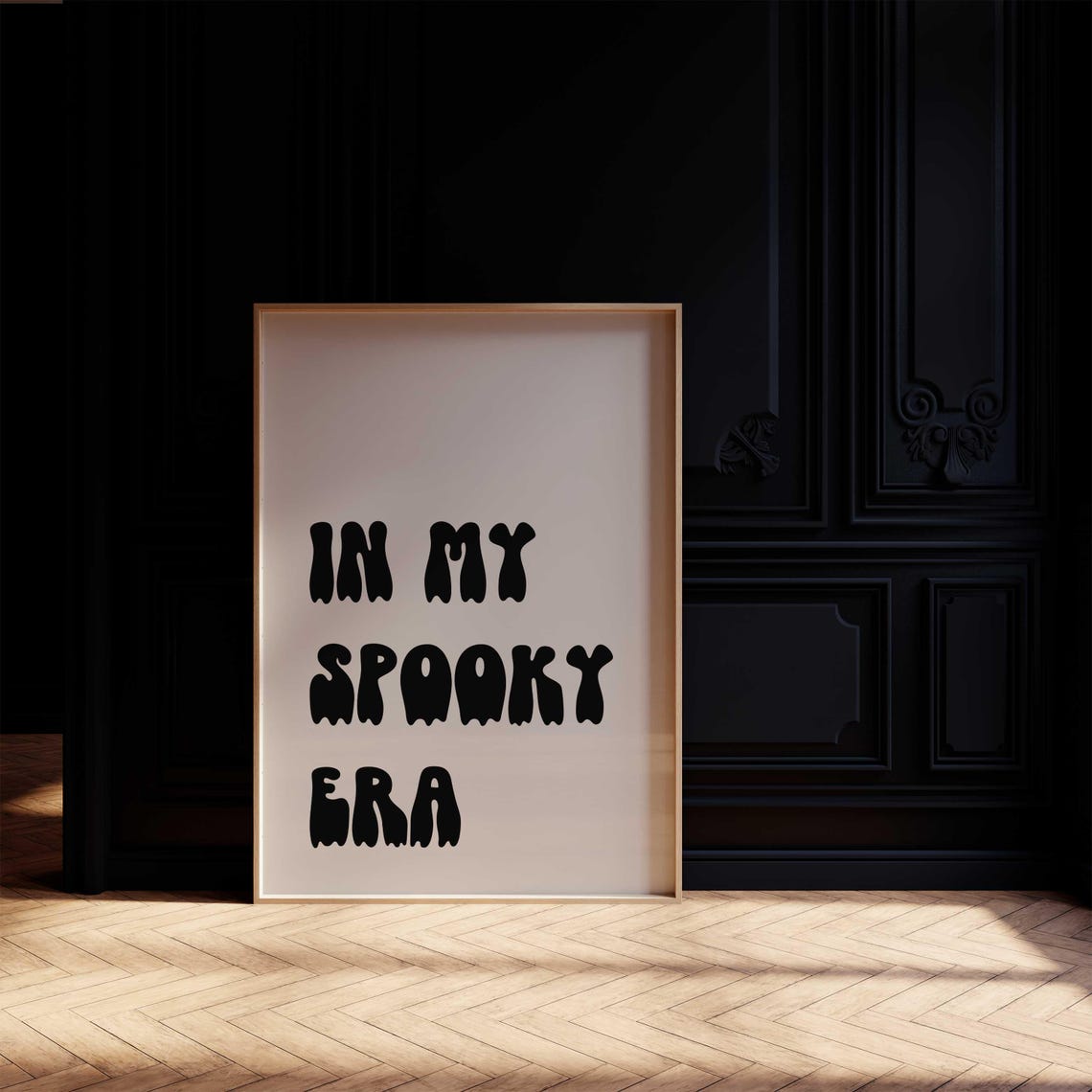 In My Spooky Era Beige Halloween Retro Bubble Letters Poster - Image 3
