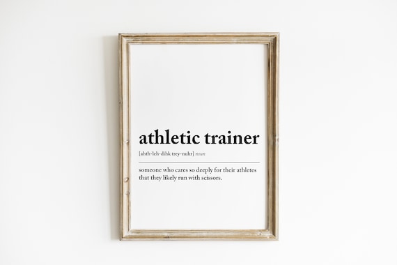 Athletic Trainer Funny Office Wall Art Print