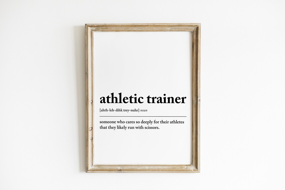 Athletic Trainer Funny Office Wall Art Print