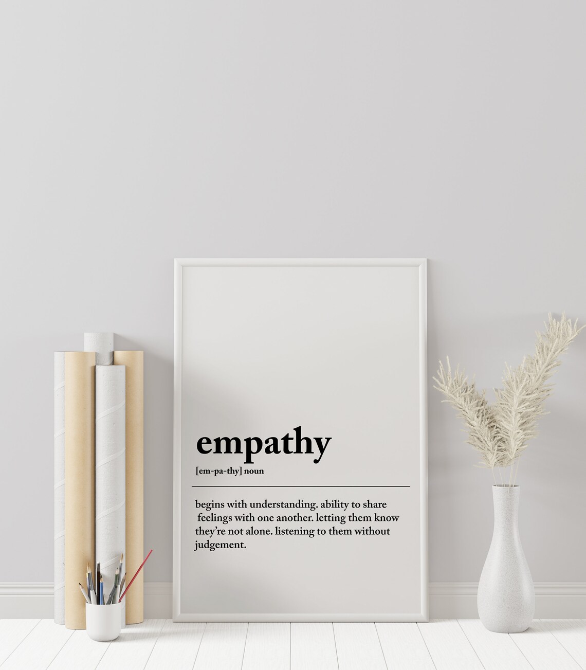 Empathy Definition Inspirational Kindness Quote Minimalist Print - Image 2