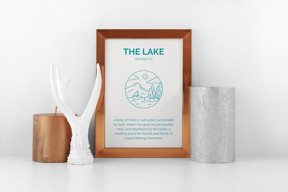 Lake Definition Print, Lake House Decor Gift - Image 2
