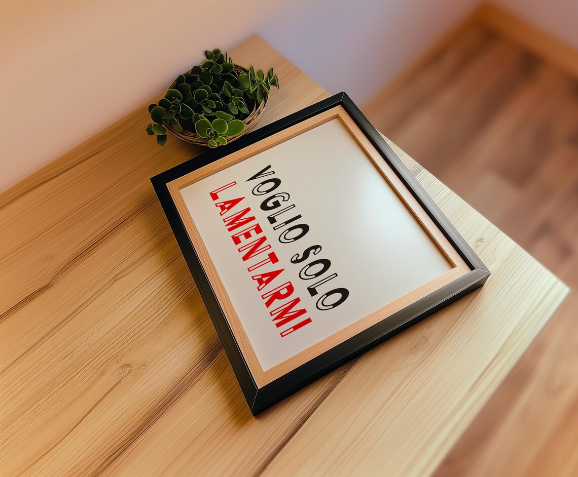 Voglio Solo Lamentarmi Funny Italian Quote Art Print - Image 2