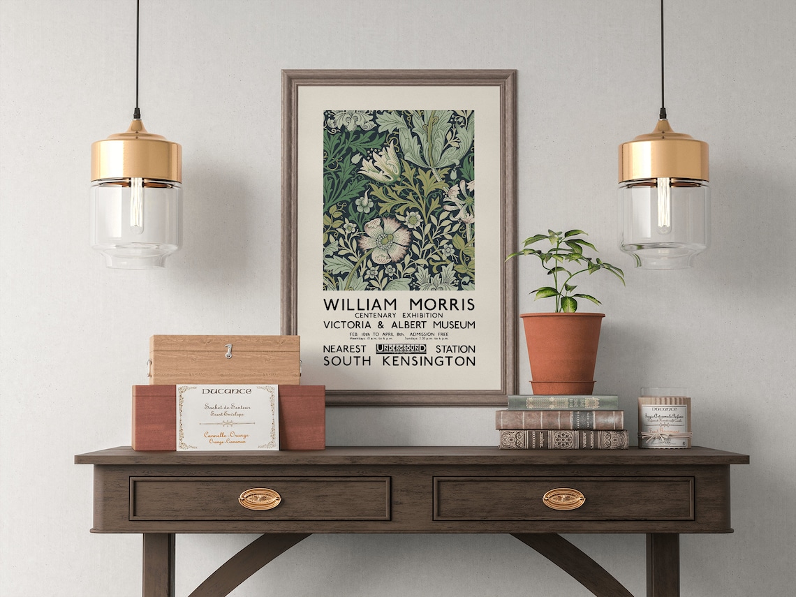 William Morris Exhibition Poster, Art Nouveau Wall Art Print - Image 2