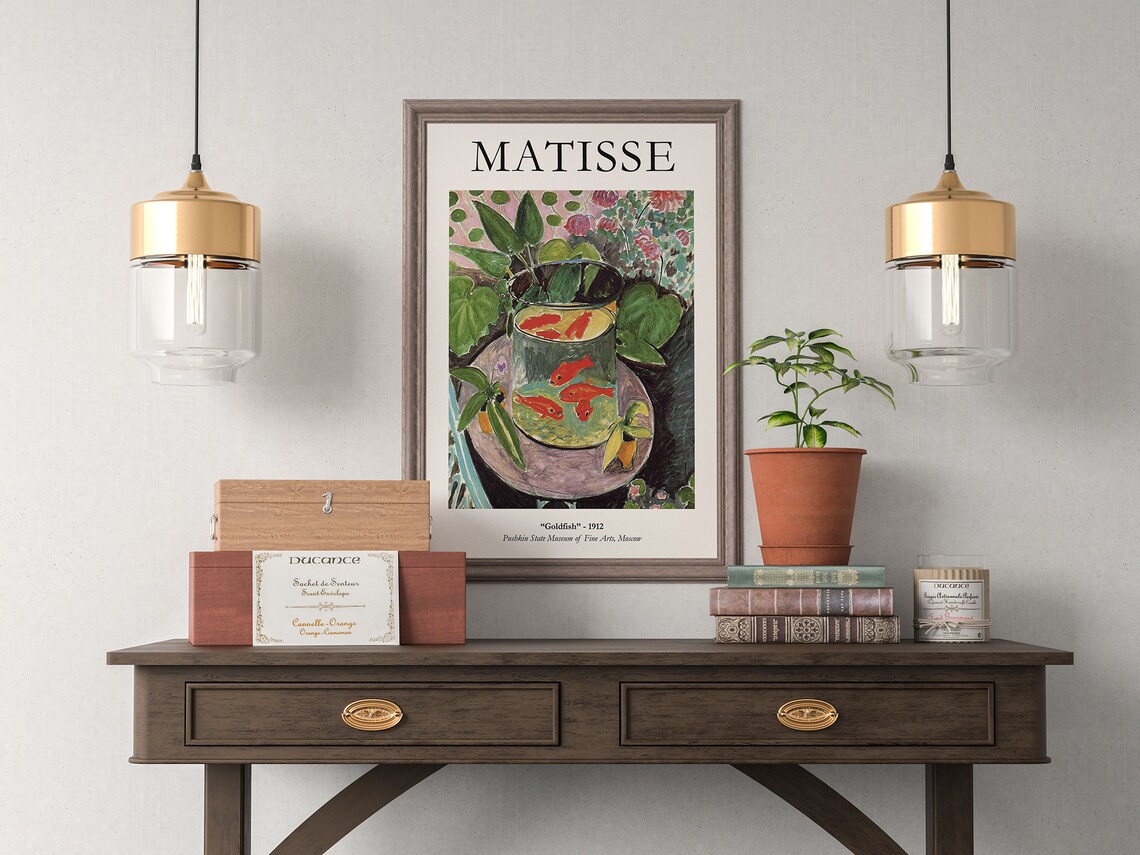 Matisse Goldfish and Woman Beside Water Art Print - Image 2