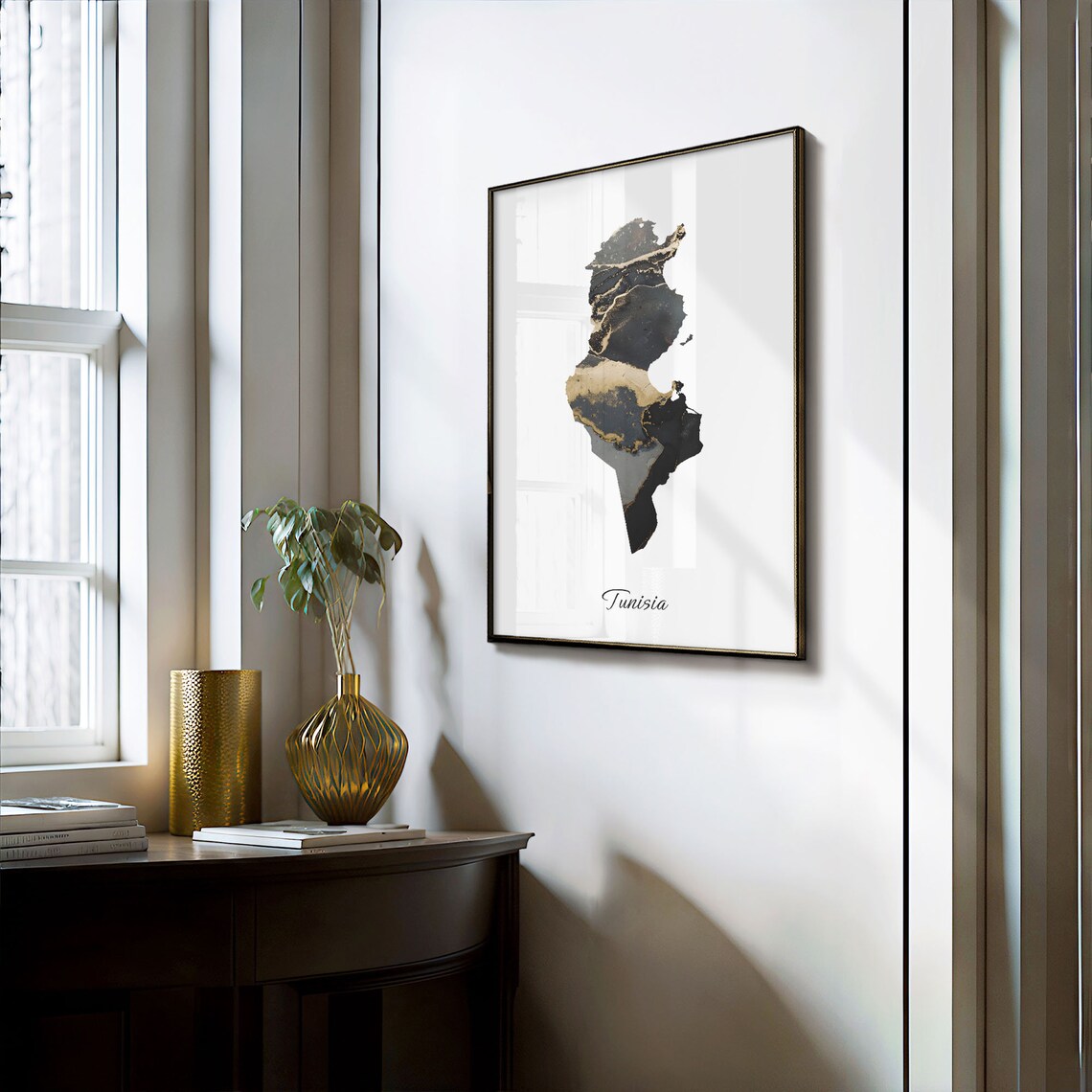 Tunisia Map Art Print, Elegant Country Poster - Image 3