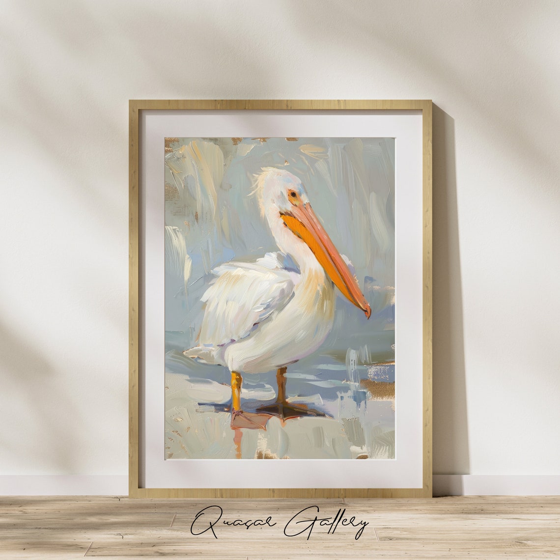 Pelican Art Print, Coastal Cottage Charm - Image 2