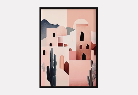 Marrakech Poster Marrakech Print Boho Poster Moroccan Architecture Print Morocco Illustration Art