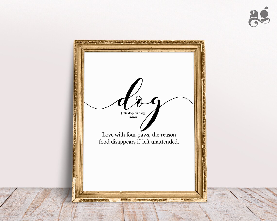 Funny Dog Prints Dog Quote Dog Definition Wall Art Gifts For Dog Lovers Puppy Posters Animal Lover Pet Lover Presents - Image 3