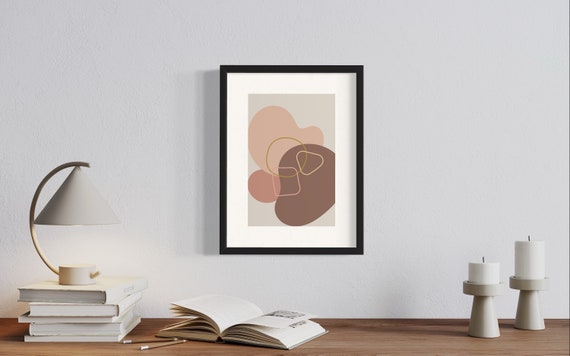 Earth Tones Boho Minimalist Art Print