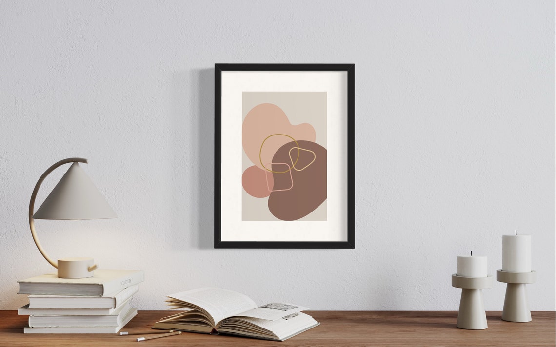 Earth Tones Boho Minimalist Art Print