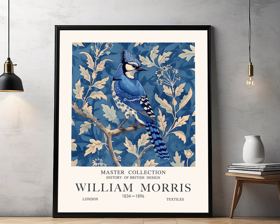 William Morris Blue Jay Master Collection British Design Poster