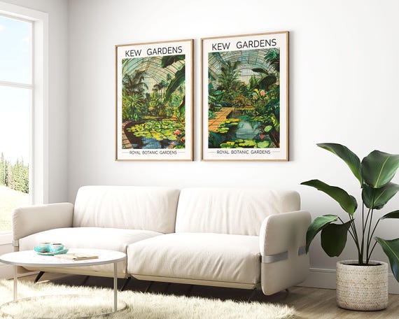 Kew Gardens Print Set Vintage Botanical Wall Art