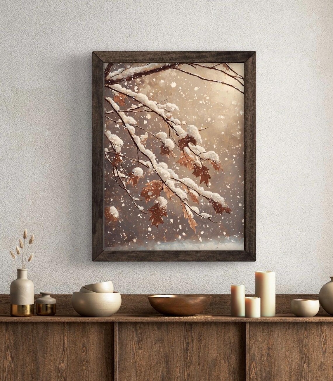 Moody Winter Forest Art Print, Seasonal Wall Decor - Image 4