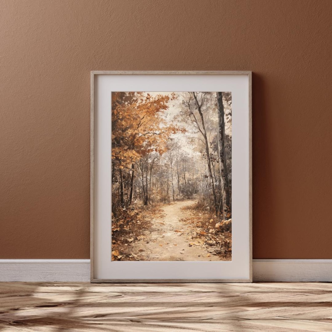 Vintage Forest Landscape, Rustic Farmhouse Art Print - Image 4