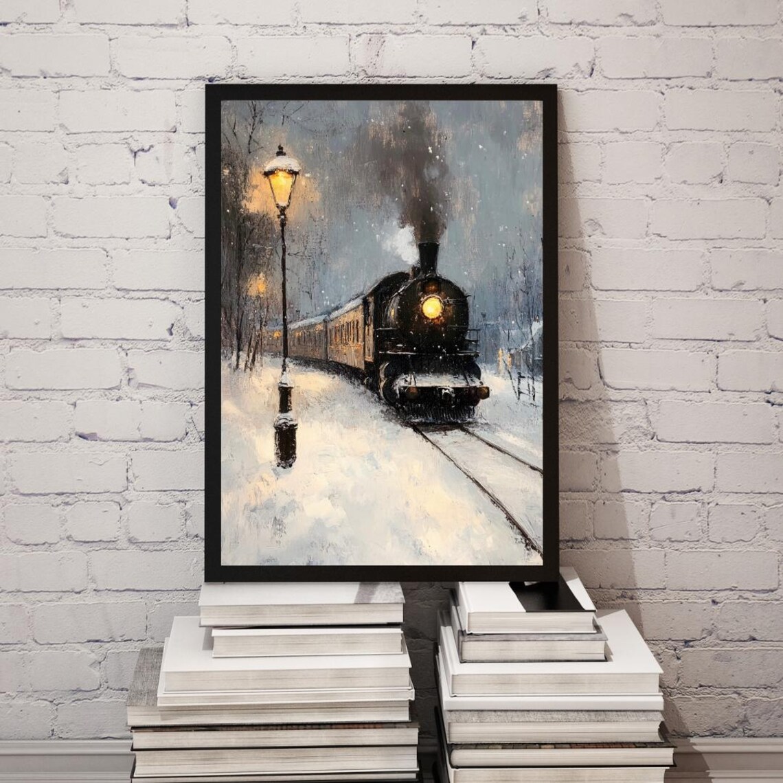 Vintage Orient Express Christmas Travel Poster - Image 3