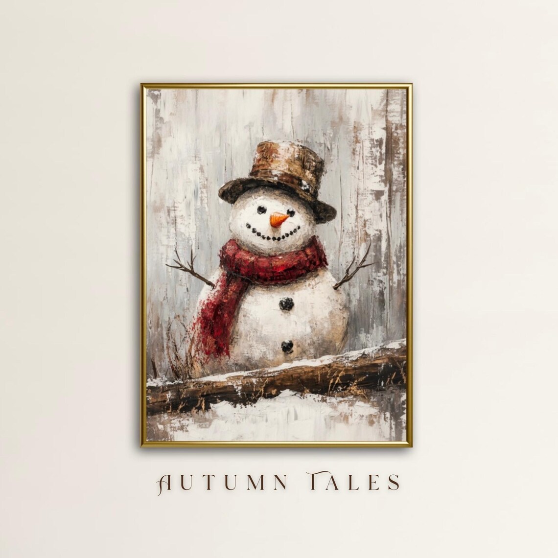 Cute Snowman Christmas Art Print, Nursery Decor