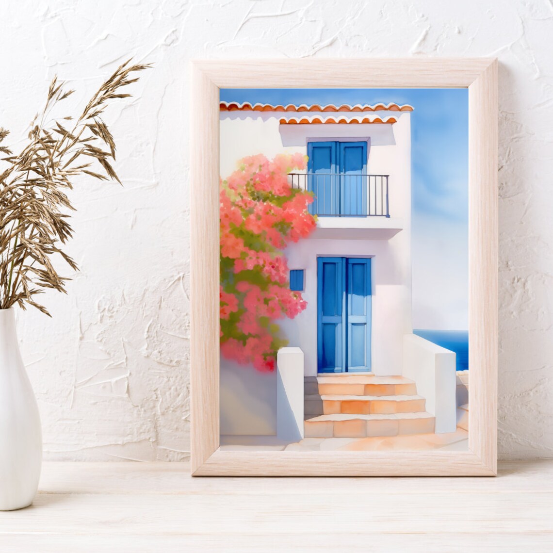 Skiathos Watercolor Print, Greek Island Travel Poster - Image 3