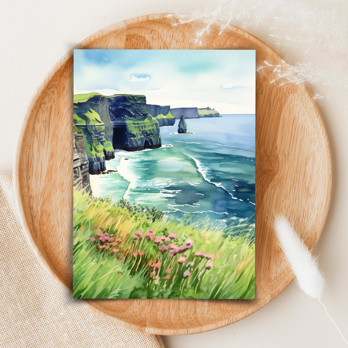 Cliffs Of Moher Ireland Landscape Travel Poster - Image 2