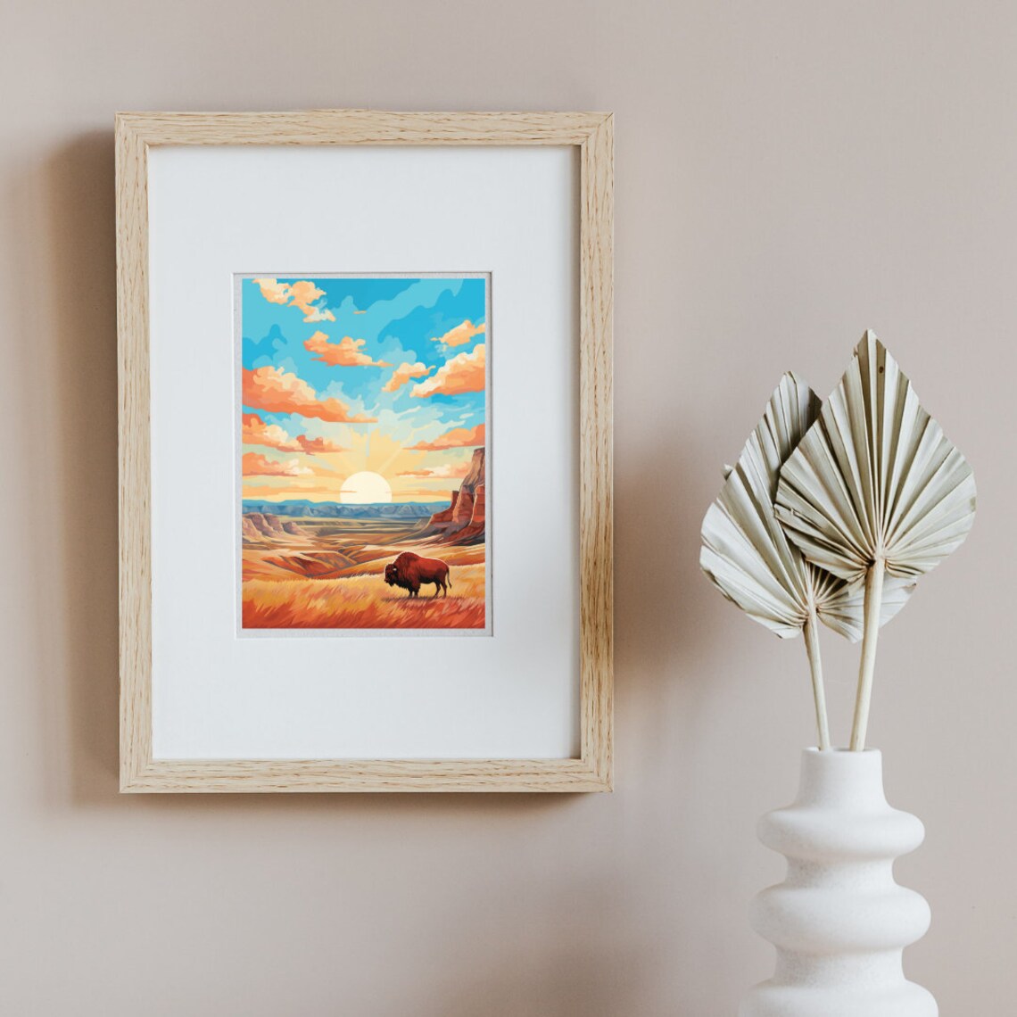 Badlands National Park Watercolor Travel Poster, South Dakota - Image 2