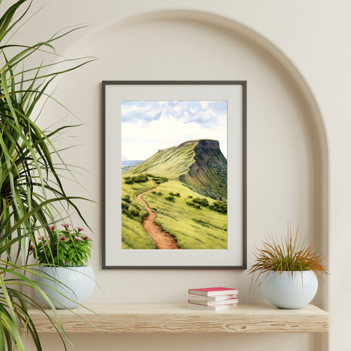 Pen Y Fan Mountain Path in the Brecon Beacons Summer Art Poster - Image 3