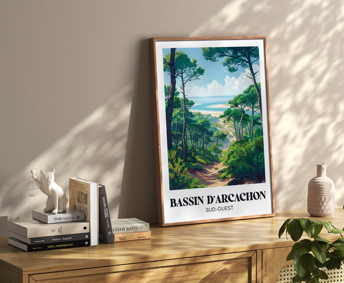 Arcachon Basin Travel Poster, Ocean Landscape - Image 4