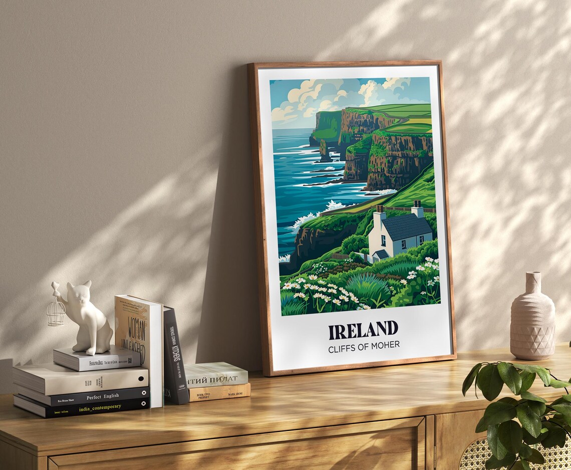 Ireland Watercolor Travel Poster, Art Print - Image 3