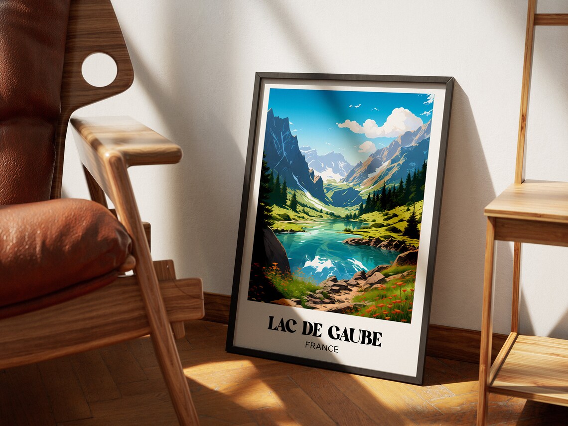 Lac De Gaube Travel Poster, French Pyrenees - Image 4