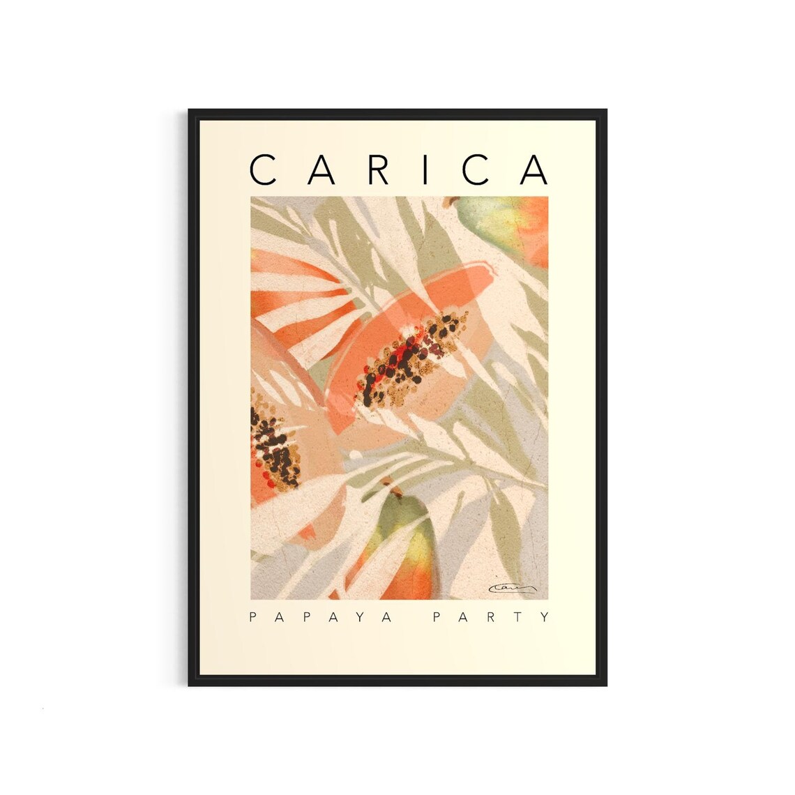 Carica Print Papaya Wall Art Fruit Poster For Home Decor Illustration Citrus Painting - Image 3